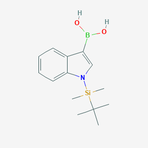 molecular formula C14H22BNO2Si B060860 (1-(tert-Butyldimethylsilyl)-1H-indol-3-yl)boronic acid CAS No. 159590-02-0