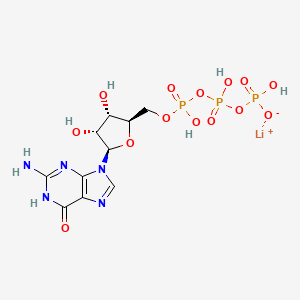 molecular formula C10H14Li2N5O14P3 B608600 Lithium guanosine triphosphate CAS No. 85737-04-8