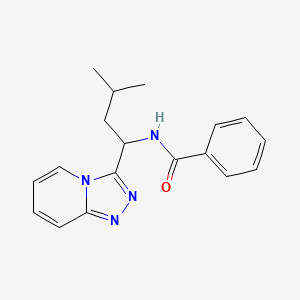 molecular formula C18H20N4O B6086029 N-(1-([1,2,4]Triazolo[4,3-a]pyridin-3-yl)-3-methylbutyl)benzamide 