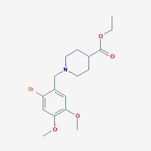 molecular formula C17H24BrNO4 B6086035 Ethyl 1-[(2-bromo-4,5-dimethoxyphenyl)methyl]piperidine-4-carboxylate CAS No. 4177-73-5