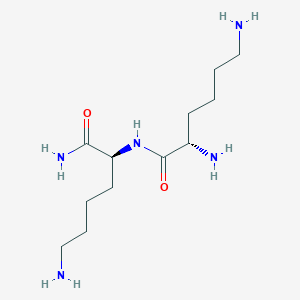 molecular formula C12H27N5O2 B608612 L-Lysyl-L-lysinamide CAS No. 134276-59-8