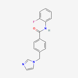 molecular formula C17H14FN3O B6086186 N-(2-fluorophenyl)-4-(imidazol-1-ylmethyl)benzamide 