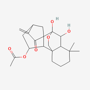(9,10-Dihydroxy-12,12-dimethyl-6-methylidene-7-oxo-17-oxapentacyclo[7.6.2.15,8.01,11.02,8]octadecan-3-yl) acetate