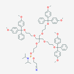 3-[3-[3-[3-[Bis(4-methoxyphenyl)-phenylmethoxy]propoxy]-2,2-bis[3-[bis(4-methoxyphenyl)-phenylmethoxy]propoxymethyl]propoxy]propoxy-[di(propan-2-yl)amino]phosphanyl]oxypropanenitrile