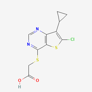 2-((6-Chloro-7-cyclopropylthieno[3,2-d]pyrimidin-4-yl)thio)acetic acid