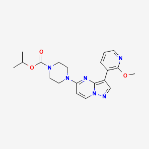 4-[3-(2-Methoxy-pyridin-3-yl)-pyrazolo[1,5-a]pyrimidin-5-yl]-piperazine-1-carboxylic acid isopropyl ester