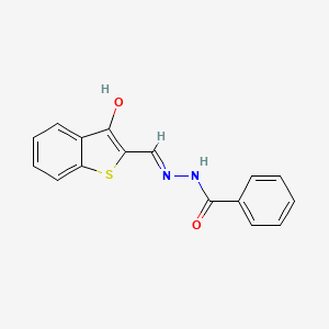 molecular formula C16H12N2O2S B6086510 N'~1~-[(3-HYDROXY-1-BENZOTHIOPHEN-2-YL)METHYLENE]BENZOHYDRAZIDE 