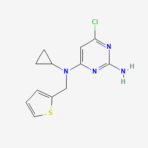 molecular formula C12H13ClN4S B608652 6-Chloro-N~4~-Cyclopropyl-N~4~-[(Thiophen-2-Yl)methyl]pyrimidine-2,4-Diamine CAS No. 1252362-53-0