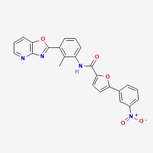 molecular formula C24H16N4O5 B6086528 N-(2-Methyl-3-{[1,3]oxazolo[4,5-B]pyridin-2-YL}phenyl)-5-(3-nitrophenyl)furan-2-carboxamide 