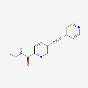molecular formula C16H15N3O B608656 N-Isopropyl-5-(pyridin-4-ylethynyl)picolinamide CAS No. 1401031-52-4