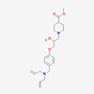 molecular formula C23H34N2O4 B6086573 Methyl 1-[3-[4-[[bis(prop-2-enyl)amino]methyl]phenoxy]-2-hydroxypropyl]piperidine-4-carboxylate 