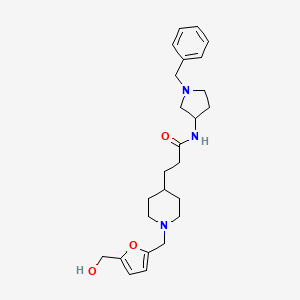 molecular formula C25H35N3O3 B6086613 N-(1-benzylpyrrolidin-3-yl)-3-[1-[[5-(hydroxymethyl)furan-2-yl]methyl]piperidin-4-yl]propanamide 