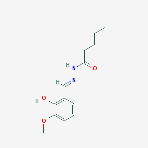 molecular formula C14H20N2O3 B6086631 N'-[(E)-(2-hydroxy-3-methoxyphenyl)methylidene]hexanehydrazide 