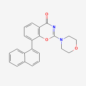 molecular formula C22H18N2O3 B608667 2-(4-吗啉基)-8-(1-萘基)-4H-1,3-苯并恶嗪-4-酮 CAS No. 1879887-94-1