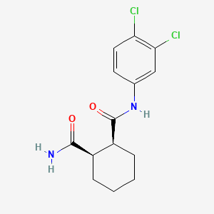 molecular formula C14H16Cl2N2O2 B608672 (1S,2R)-N1-(3,4-dichlorophenyl)cyclohexane-1,2-dicarboxamide CAS No. 1445605-23-1