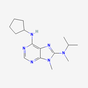 molecular formula C15H24N6 B608677 N6-环戊基-N8-异丙基-N8,9-二甲基-9H-嘌呤-6,8-二胺 CAS No. 674289-28-2