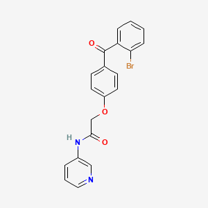 molecular formula C20H15BrN2O3 B608682 2-[4-(2-bromobenzoyl)phenoxy]-N-pyridin-3-ylacetamide CAS No. 1821638-40-7