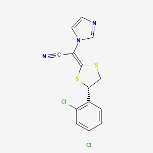 molecular formula C14H9Cl2N3S2 B608683 Luliconazole, (+)- CAS No. 256424-63-2