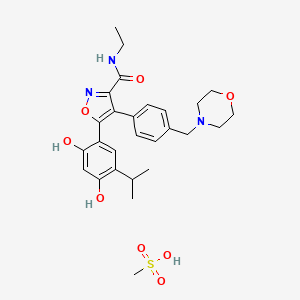 molecular formula C27H35N3O8S B608689 Luminespib mesylate anhydrous CAS No. 1051919-21-1