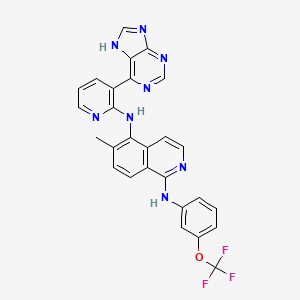 N5-(3-(7H-Purin-6-yl)pyridin-2-yl)-6-methyl-N1-(3-(trifluoromethoxy)phenyl)isoquinoline-1,5-diamine