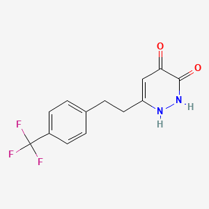 molecular formula C13H11F3N2O2 B608702 4-Hydroxy-6-{2-[4-(trifluoromethyl)phenyl]ethyl}pyridazin-3(2H)-one CAS No. 1425511-32-5