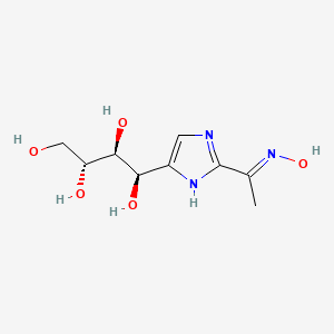molecular formula C9H15N3O5 B608705 1-(4-(1,2,3,4-Tetrahydroxybutyl)-1H-imidazol-2-yl)ethanone oxime CAS No. 948840-25-3