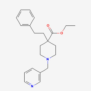 molecular formula C22H28N2O2 B6087063 ethyl 4-(2-phenylethyl)-1-(3-pyridinylmethyl)-4-piperidinecarboxylate 