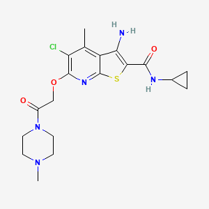 3-Amino-5-Chloro-N-Cyclopropyl-4-Methyl-6-[2-(4-Methylpiperazin-1-Yl)-2-Oxoethoxy]thieno[2,3-B]pyridine-2-Carboxamide