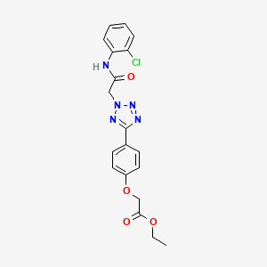 molecular formula C19H18ClN5O4 B6087152 ETHYL 2-[4-(2-{[(2-CHLOROPHENYL)CARBAMOYL]METHYL}-2H-1,2,3,4-TETRAZOL-5-YL)PHENOXY]ACETATE 
