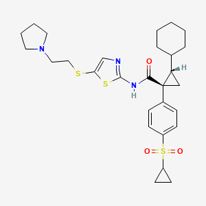(1R,2S)-2-Cyclohexyl-1-(4-(cyclopropylsulfonyl)phenyl)-N-(5-((2-(1-pyrrolidinyl)ethyl)thio)-2-thiazolyl)cyclopropanecarboxamide