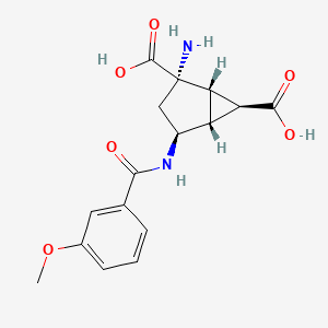 (1S,2S,4S,5R,6S)-2-amino-4-[(3-methoxybenzene-1-carbonyl)amino]bicyclo[3.1.0]hexane-2,6-dicarboxylic acid