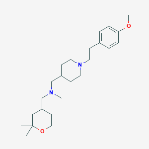 molecular formula C24H40N2O2 B6087172 N-[(2,2-dimethyloxan-4-yl)methyl]-1-[1-[2-(4-methoxyphenyl)ethyl]piperidin-4-yl]-N-methylmethanamine 