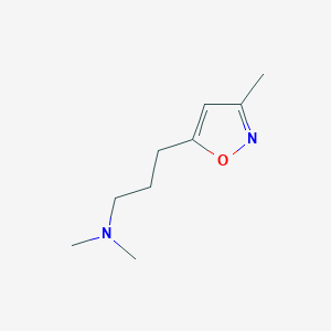 molecular formula C9H16N2O B060872 N,N-Dimethyl-3-(3-methylisoxazol-5-yl)propan-1-amine CAS No. 173850-49-2