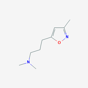molecular formula C9H16N2O B060872 N,N-dimethyl-3-(3-methyl-1,2-oxazol-5-yl)propan-1-amine CAS No. 173850-49-2