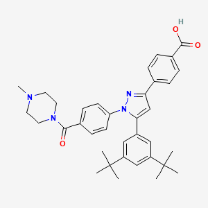 B608730 4-[5-(3,5-Ditert-butylphenyl)-1-[4-(4-methylpiperazine-1-carbonyl)phenyl]pyrazol-3-yl]benzoic acid CAS No. 1433497-19-8