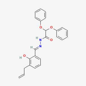 molecular formula C24H22N2O4 B6087374 N-[(E)-(2-hydroxy-3-prop-2-enylphenyl)methylideneamino]-2,2-diphenoxyacetamide 