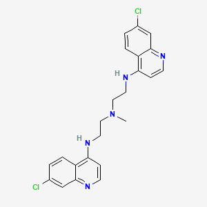molecular formula C23H23Cl2N5 B608763 N1-(7-Chloroquinolin-4-yl)-N2-(2-((7-chloroquinolin-4-yl)amino)ethyl)-N2-methylethane-1,2-diamine CAS No. 1391426-22-4