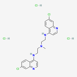 molecular formula C23H24Cl3N5 B608764 N-(7-chloroquinolin-4-yl)-N'-[2-[(7-chloroquinolin-4-yl)amino]ethyl]-N'-methylethane-1,2-diamine;hydrochloride CAS No. 1391426-24-6