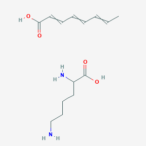molecular formula C14H24N2O4 B608773 2,6-Diaminohexanoic acid;octa-2,4,6-trienoic acid CAS No. 1226758-30-0