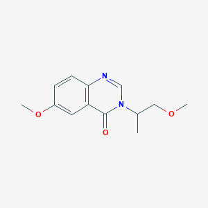 molecular formula C13H16N2O3 B6087750 6-Methoxy-3-(1-methoxypropan-2-yl)quinazolin-4-one 