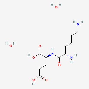 molecular formula C11H27N3O8 B608777 Lysylglutamic acid dihydrate CAS No. 94729-48-3