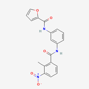 molecular formula C19H15N3O5 B6087823 N-[3-[(2-methyl-3-nitrobenzoyl)amino]phenyl]furan-2-carboxamide 