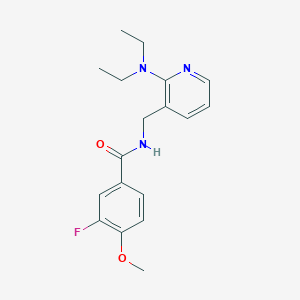 molecular formula C18H22FN3O2 B6087930 N-[[2-(diethylamino)pyridin-3-yl]methyl]-3-fluoro-4-methoxybenzamide 