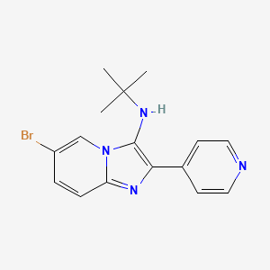 molecular formula C16H17BrN4 B6087936 N-[6-BROMO-2-(4-PYRIDYL)IMIDAZO[1,2-A]PYRIDIN-3-YL]-N-(TERT-BUTYL)AMINE 