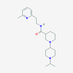 molecular formula C22H36N4O B6087952 N-[2-(6-methylpyridin-2-yl)ethyl]-1-(1-propan-2-ylpiperidin-4-yl)piperidine-3-carboxamide 