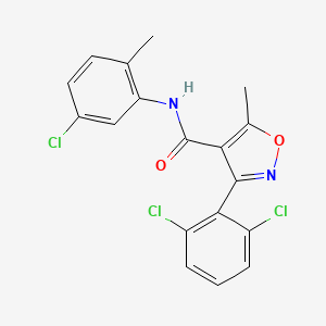 molecular formula C18H13Cl3N2O2 B6087979 N-(5-chloro-2-methylphenyl)-3-(2,6-dichlorophenyl)-5-methyl-1,2-oxazole-4-carboxamide CAS No. 6100-47-6