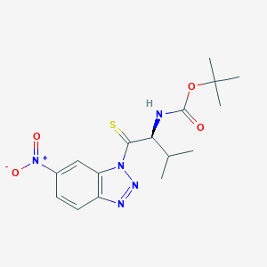 molecular formula C16H21N5O4S B060880 Boc-ThionoVal-1-(6-nitro)benzotriazolide CAS No. 184951-88-0