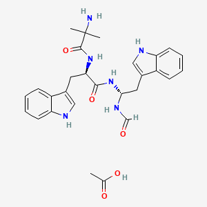 molecular formula C28H34N6O5 B608800 Macimorelin acetate CAS No. 945212-59-9