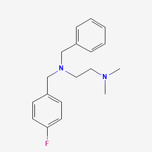 molecular formula C18H23FN2 B6088051 N-benzyl-N-(4-fluorobenzyl)-N',N'-dimethylethane-1,2-diamine 