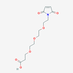 molecular formula C13H19NO7 B608836 3-(2,5-Dioxo-2,5-dihydro-1H-pyrrol-1-yl)-5-hydroxy-2,2-bis(2-hydroxyethyl)pentanoic acid CAS No. 518044-40-1